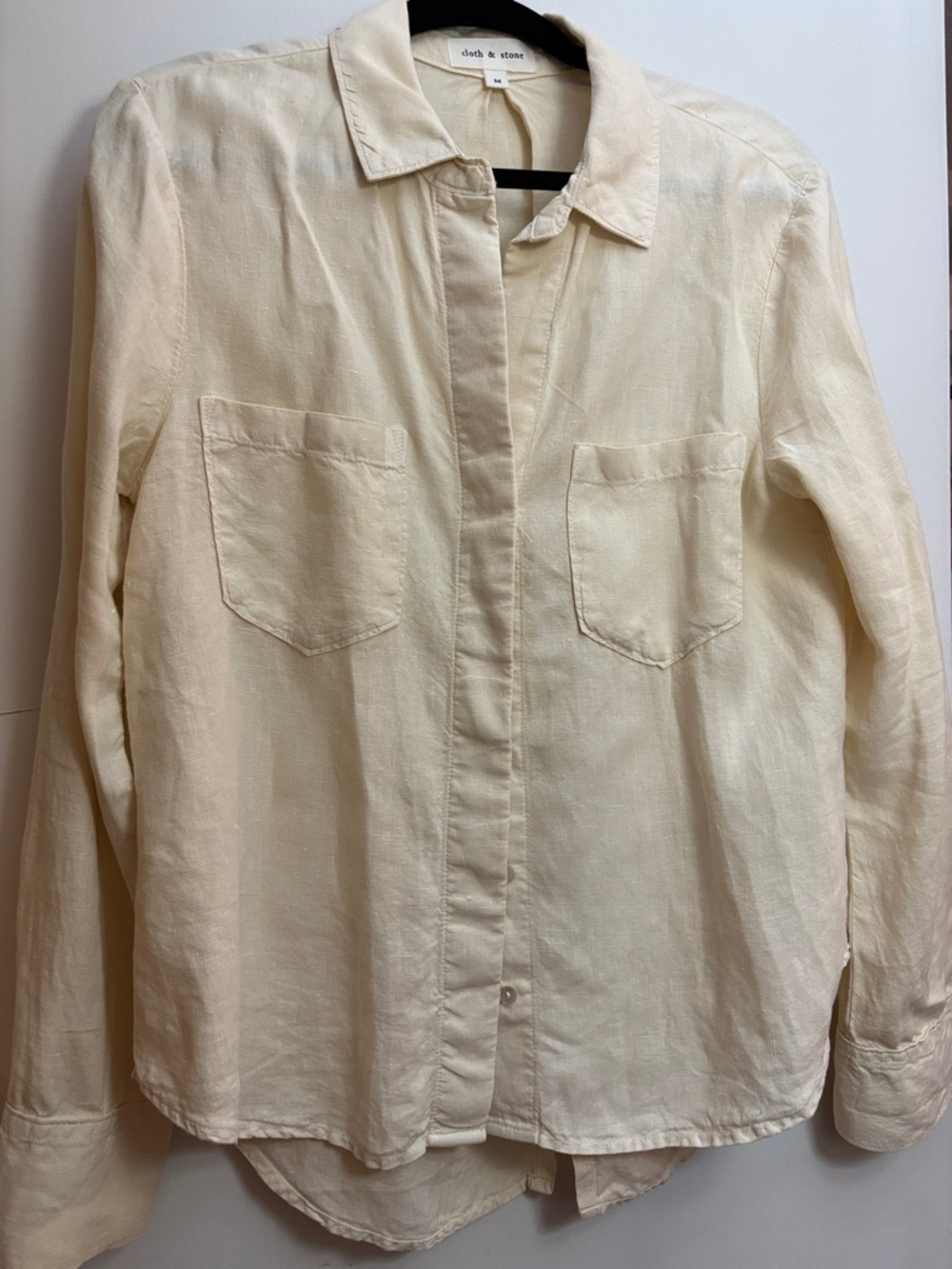 Cloth & Stone Cream Linen Shirt
